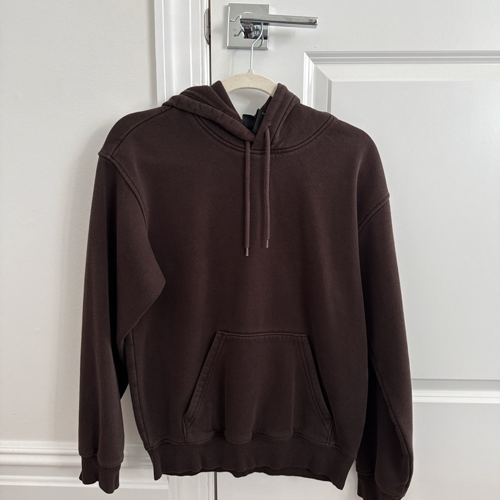 H&M Men's Dark Brown Relaxed Fit Hoodie